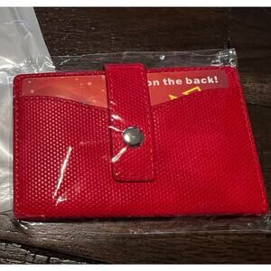 Cell Phone Credit Card holder 3M Stick-On Debit card holder RED NEW